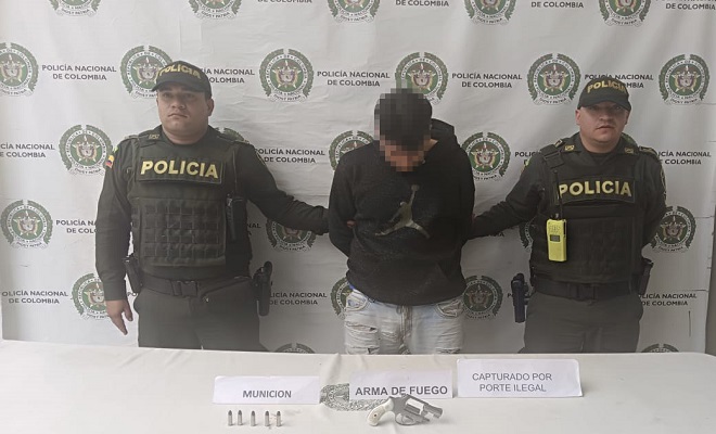 Capturado por porte ilegal de armas 