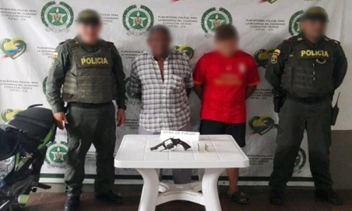 Fueron capturadas cuatro personas por porte ilegal de armas de fuego y municiones 