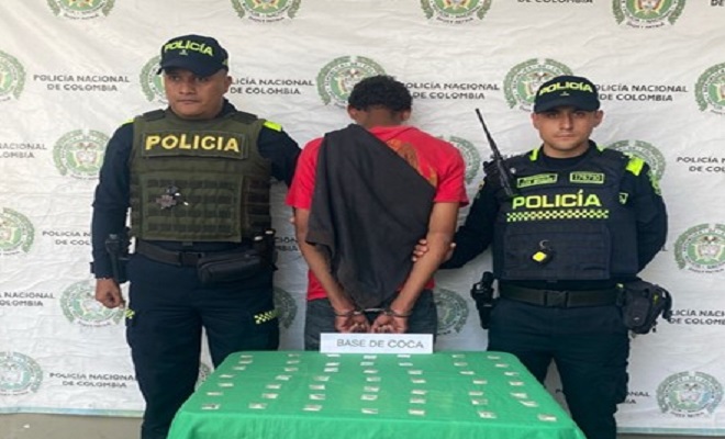 En planes e vigilancia y control fue sorprendido con el estupefaciente
