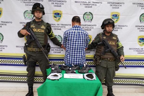 Capturado con 10.000 gramos permanganato de potasio