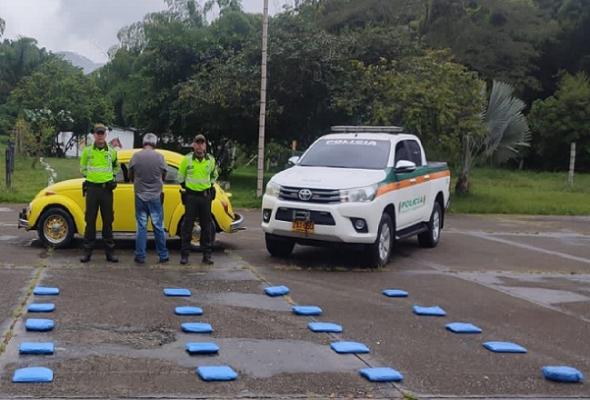 Capturado en flagrancia en un puesto de control
