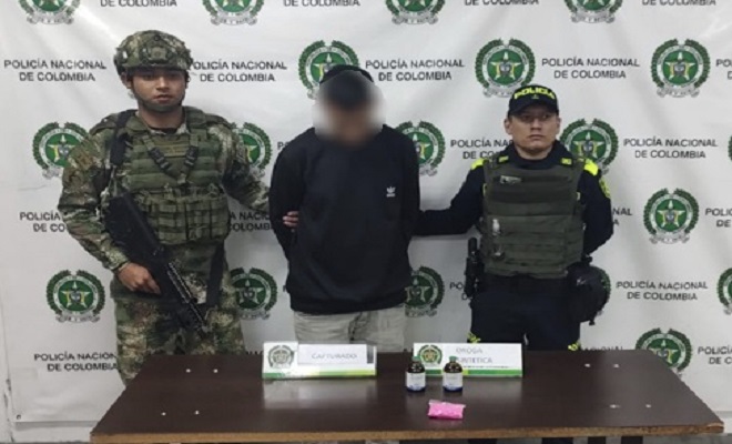 Capturado en flagrancia por porte de estupefacientes en itagui