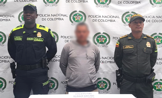 Capturado hombre en San Vicente Ferrer por concierto para delinquir agravado