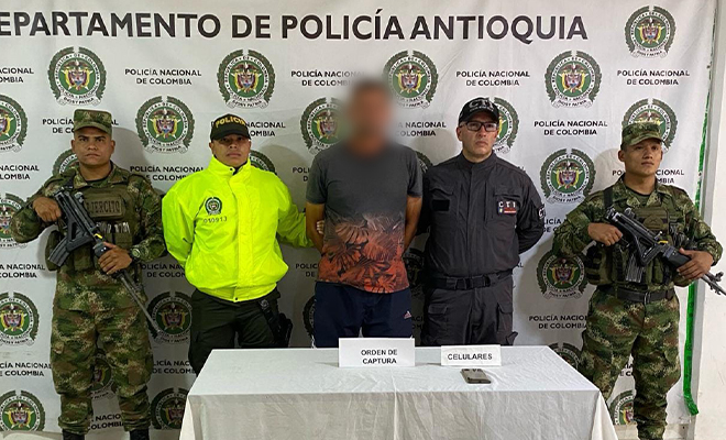 Capturado alias ‘Chica’ cabecilla de zona del grupo delincuencial 'Carne Rancia' en Salgar