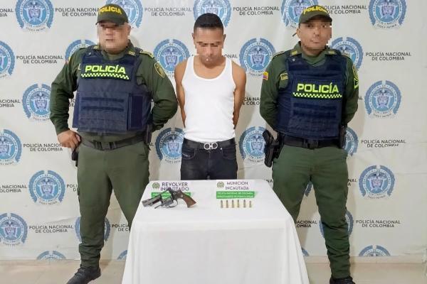 Capturado por el delito de fabricación, tráfico, porte de armas de fuego