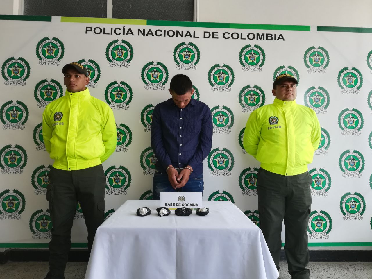 capturado por tráfico de estupefacientes, 505 gramos de base de coca