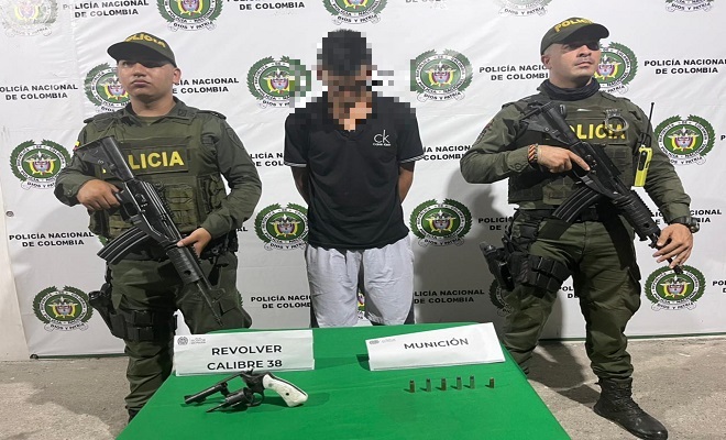 Capturado por porte ilegal de armas