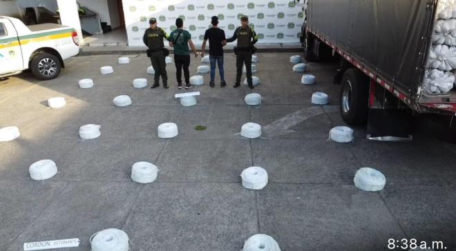 capturados con rollos de mecha de seguridad