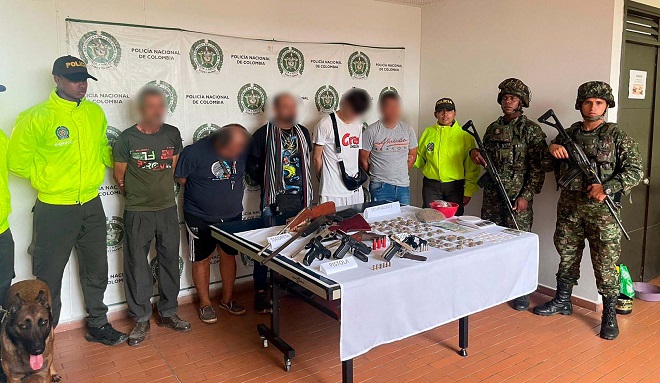 Cinco traficantes capturados en San Vicente