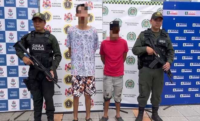 se capturo a alias ‘Raul’ y ‘Juan’ por extorsión en Barrancabermeja.