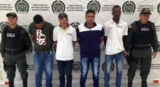 En-el-Meta-la-Policía Nacional-logró-capturar-a-cuatro presuntos-extorsionistas de ‘los puntilleros’