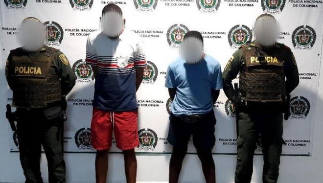 En flagrancia capturados dos hombres por el delito de hurto 