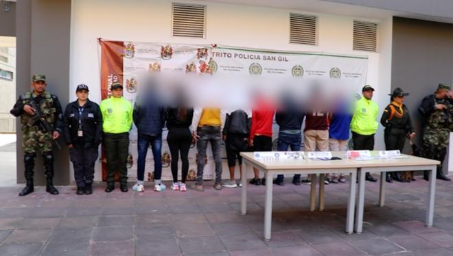 Capturados grupo delincuencial.