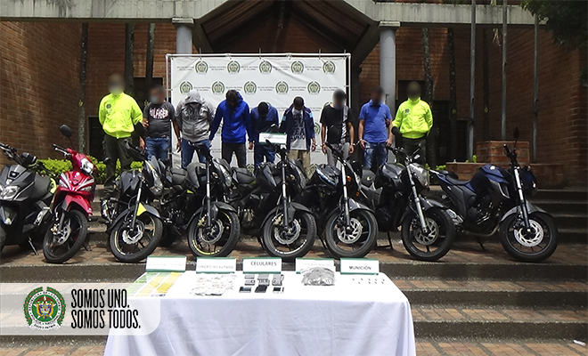 capturas por hurto de motocicletas