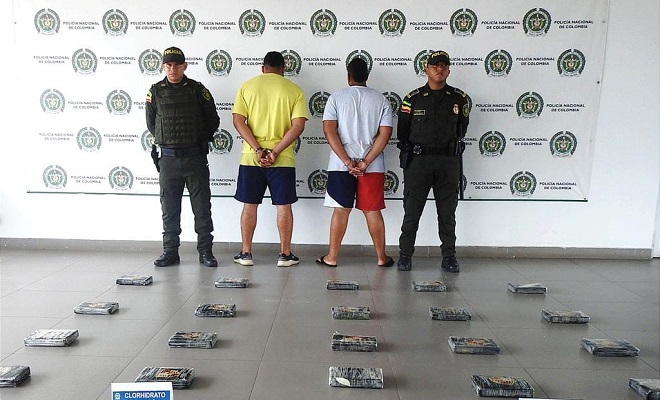 Capturados dos sujetos con Clorhidrato de Cocaína