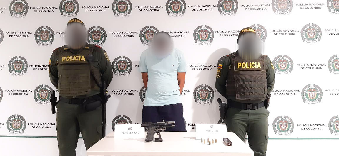 Ofensiva contra el porte ilegal de arma de fuego deja como resultado un hombre de 24 años de edad capturado