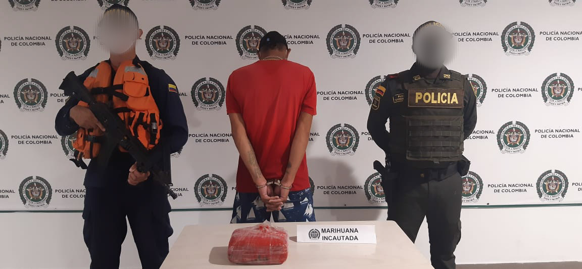 Hombre de 38 años de edad capturado por el delito de tráfico, fabricación o porte de estupefacientes.