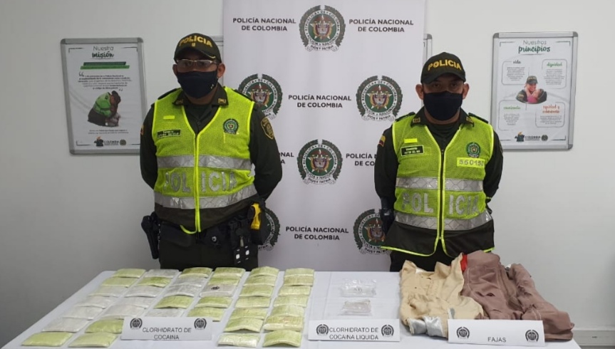 Efectiva acción de la Policía Nacional permitió el hallazgo de 3.335 gramos de clorhidrato de cocaína