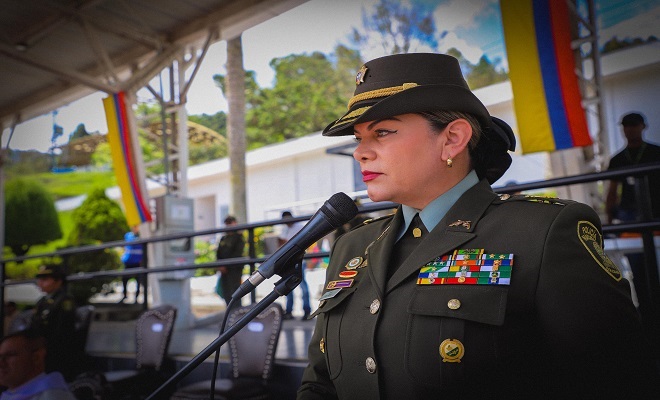 Coronel Liliana Andrea Jiménez Falla, comandante del Departamento de Policía Caldas