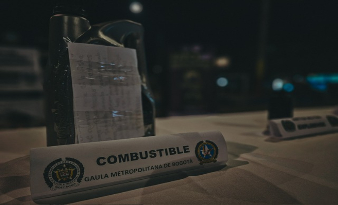 Incautación de combustible durante procedimiento de captura de tres extorsionistas