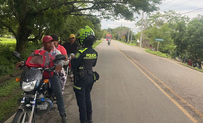 Controles en vías del departamento