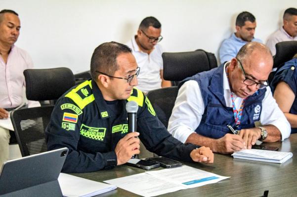 Coronel Alejandro Reyes Ramirez Comandante Departamento de Policía Bolívar
