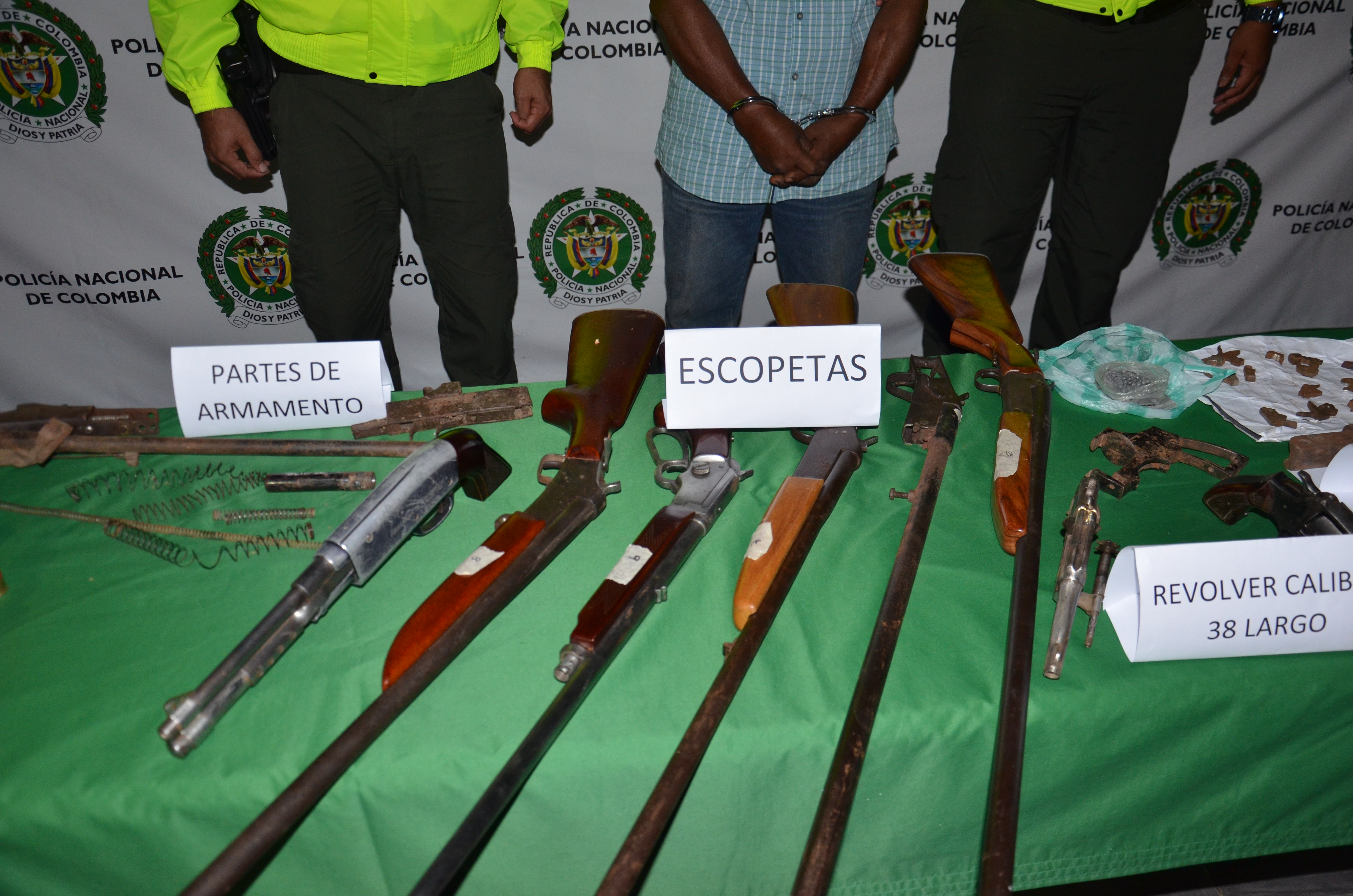 Policía desmantela armería ilegal para la elaboración y reparación de armas de fuego en Mocoa