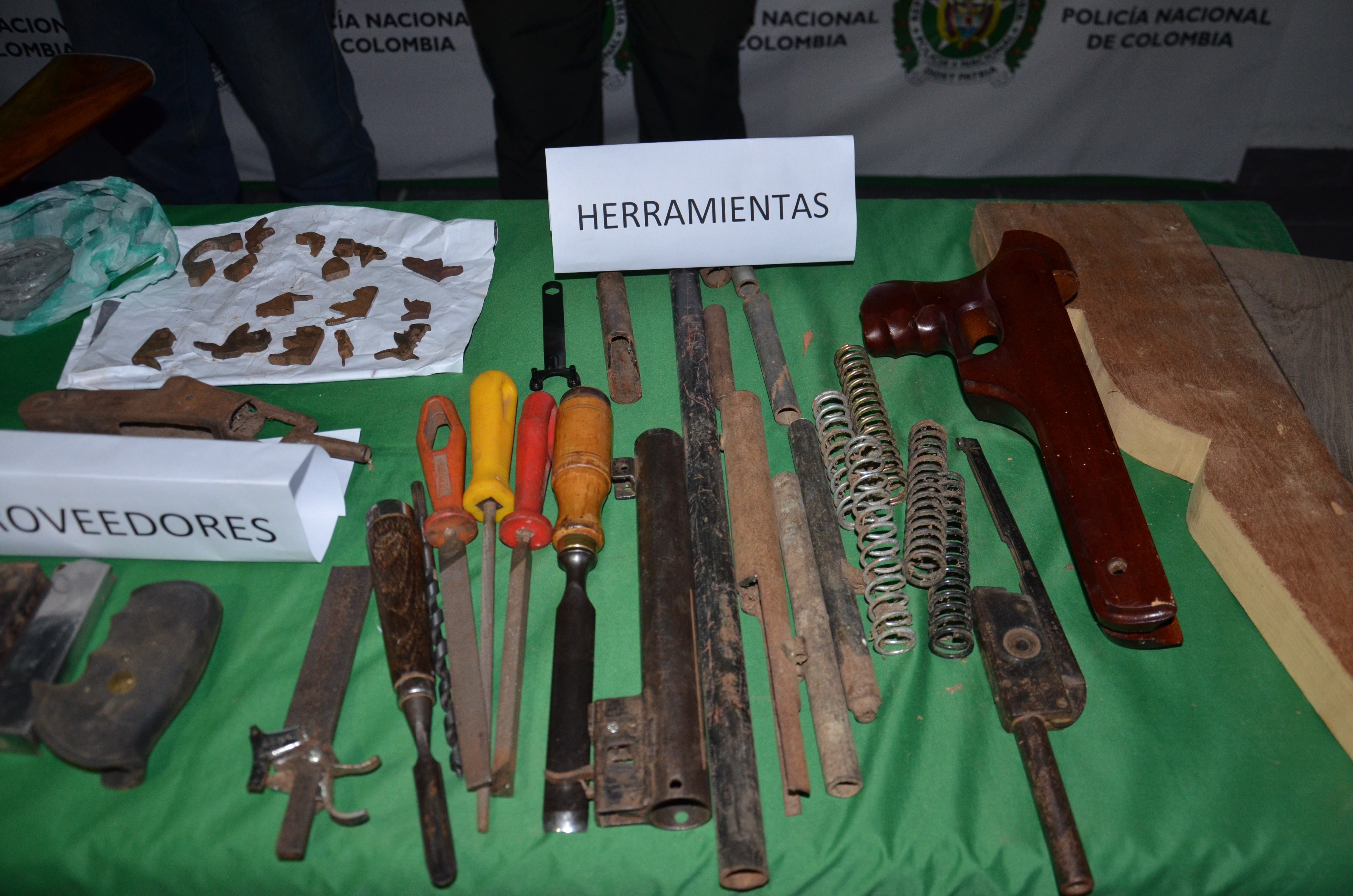 Policía desmantela armería ilegal para la elaboración y reparación de armas de fuego en Mocoa
