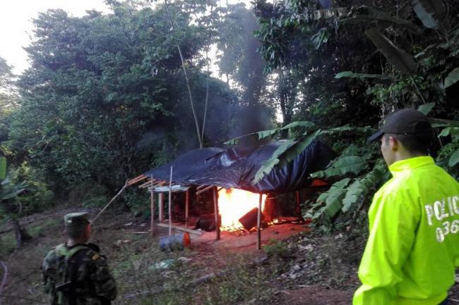 En Yondó destruimos laboratorio de cocaína