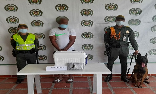 Detectamos encomienda con cocaína en el aeropuerto de Quibdó.