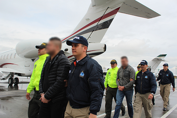 OCN INTERPOL Colombia extraditó a  nueve personas por narcotráfico