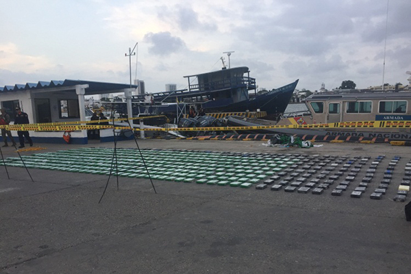 Incautados 1.303 kilos de cocaína en Colombia y Ecuador