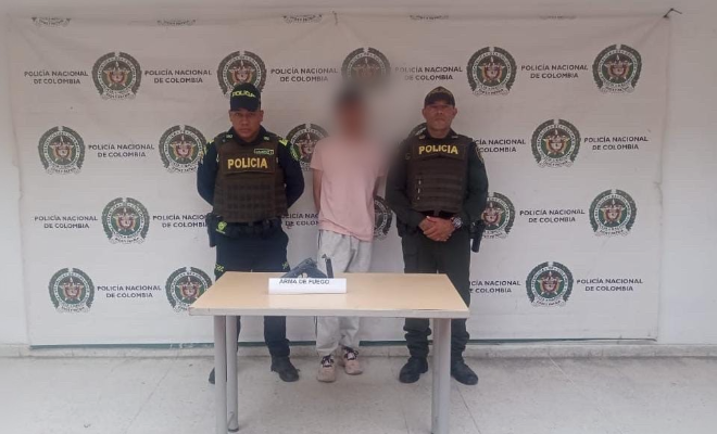 En diferentes sectores del municipio de Ciénaga, se logra capturar e incautar dos armas.
