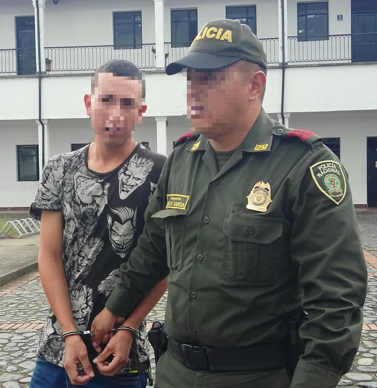 El capturado, un estudiante de 18 años de edad