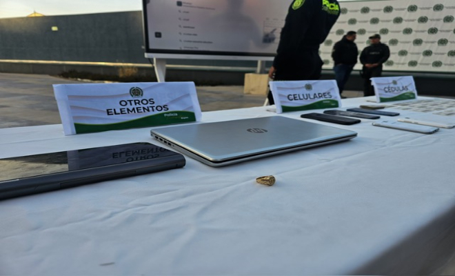 Computadores y celulares de los cinco capturados de 'los zetas'