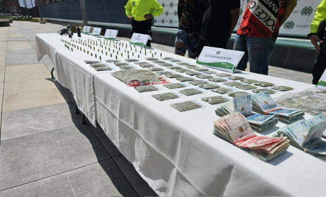 elementos que fueron encontrados en seis diligencias de registro y allanamiento en el centro de la capital del país