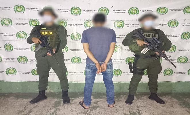 Capturado por fabricación, tráfico, porte o tenencia de armas de fuego