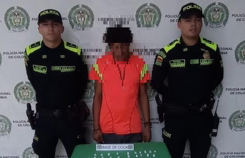 En el municipio de Montenegro es capturado con "base de coca"