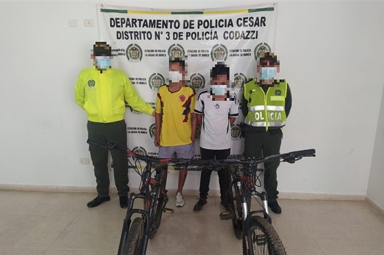 En la Jagua de Ibirico capturamos a dos personas por el delito de hurto