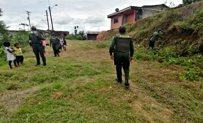 En un binomio policía y comunidad recuperamos espacio público en los sectores de “Casimiro” y “las Cachamas” de Quibdó