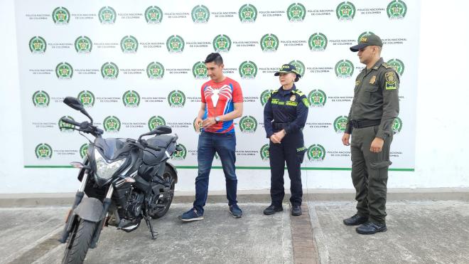 Recuperada  una motocicleta había sido hurtada en Bogotá