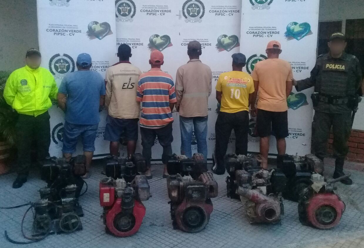 Capturados por explotación ilícita de yacimiento minero y otros minerales