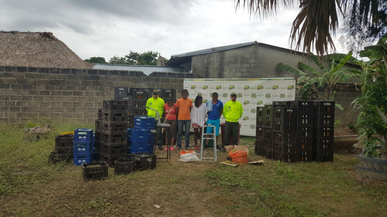 En el operativo se logró la captura de cuatro personas 