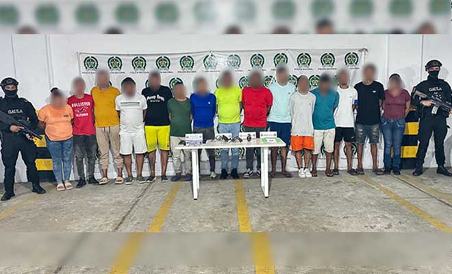 15 capturados, entre ellos, alias ‘wilder corroncho’, cabecilla de zona.