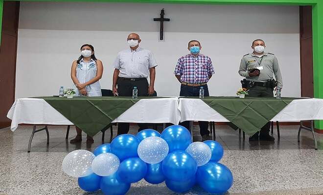 La ceremonia de clausura se desarrolló en la casa de la cultura del municipio de Honda