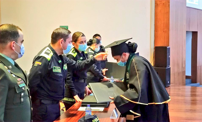 Ciento treinta y cuatro estudiantes de la Escuela de Posgrados de Polic&iacute;a, reciben sus t&iacute;tulos como Especialistas y Magister