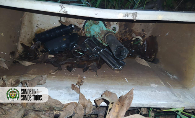 hallazgo arma de fogueo en bello