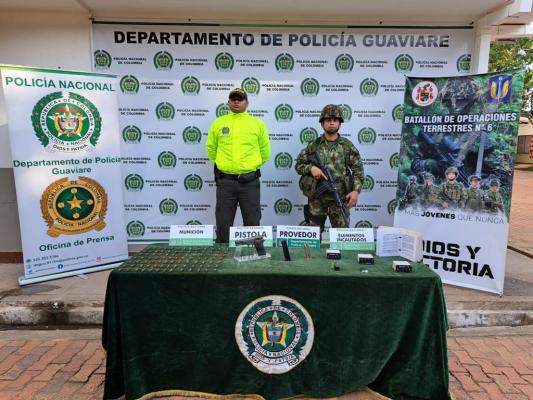 91 Cartuchos 7,62 mm, tres Granada incautadas 