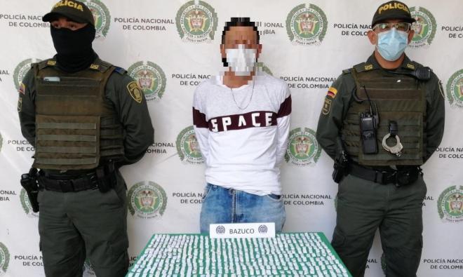 Hombre fue capturado con 600 dosis de estupefaciente.