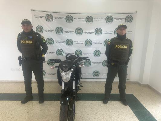 En el municipio Santiago, se logró la recuperación motocicleta por el delito de hurto